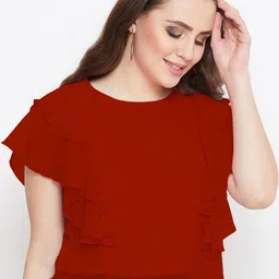 Bitterlime Flutter Sleeves Top image 5