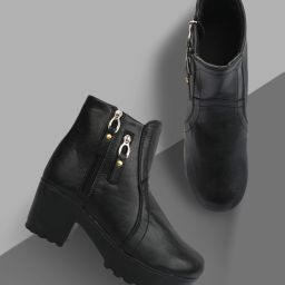 Stylish Casual Partywear High Ankle Girls Boots Boots For Women-image-2