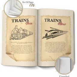 paperkraft Vintage Series - Brown Kraft with Automative theme A5 Diary Unruled 176 Pages image 4