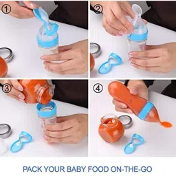xiiaa Baby fruit nibble,teether,bib&spoon for feeding Teether and Feeder(GREEN) Teether and Feeder image 4