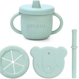 Silicone Sippy Cup with 3 lids and Straw for 6+ months Baby 250 ml-25