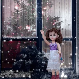 Cute Girl Brown Eyes Fashionable Doll for Kids Girls-image-58