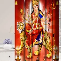 213 cm (7 ft) Polyester Room Darkening Door Curtain Single Curtain-picture-21