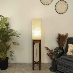 symplify Sputnik Wooden Floor Lamp with Jute Shade & Brown Base-picture-43