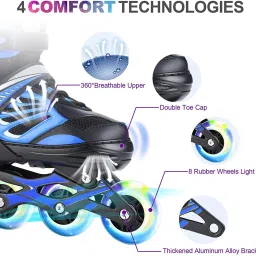 High quality Skating in-line Shoe have different size and with PU LED wheel In-line Skates - Size 2-5 UK-image-17