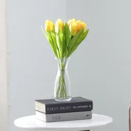arick decor Tulip Yellow Plastic Artificial Plant-picture-31