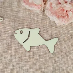 Cliths Wooden Fish Shape Cutouts Craft Base for Painting DIY Wooden Cut-outs-43