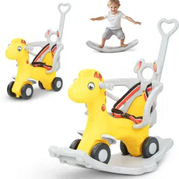3 in 1 Baby Rocking Horse Ride on Toy Horse for Kids Car Baby Rocking Chair Rideons & Wagons Non Battery Operated Ride On-image-66