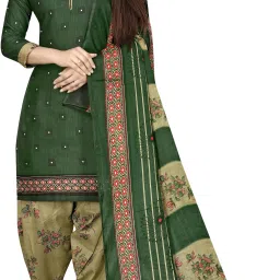 Unstitched Cotton Blend Salwar Suit Material Printed-image-66