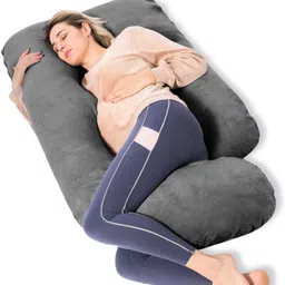 vijay J SHAPE Microfibre Solid Pregnancy Pillow Pack of 1-picture-8