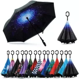 Fashion C Type Double Layer Inverted Colourful Umbrella for Men-Women Umbrella Umbrella-image-10