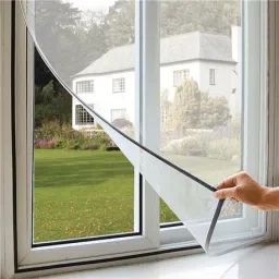 buyagain HDPE - High Density Poly Ethylene Infants Washable 6x6 ft white Window Mosquito Net Stitched with Nylon Fibreglass Net Protection Mosquito Net image 2