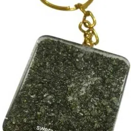 Golden Row Pyrite crystal keychain magnet for good luck and prosperity & wealth Key Chain-picture-26