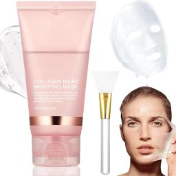 Collagen Night Wrapping Mask, 75 ML Collagen Face Mask Overnight Face Shaping Mask-image-81