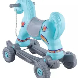 2 in 1 Horse Rocker Cum Ride On Toy for Kids Rideons & Wagons Non Battery Operated Ride On-picture-25