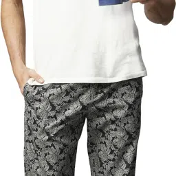 Urban Scottish Men's Pyjama - Regular Fit, 100% Cotton, Printed, Mid-Rise, BLUE Men Pyjama-picture-4