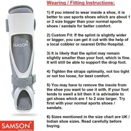 samson Custom fit foot Drop Splint (Right Leg - Large Size) Splints image 4