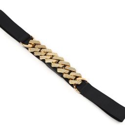 Women Black Fabric Belt-image-86