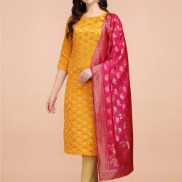 Women Cotton Silk Kurta Dupatta Set-image-98