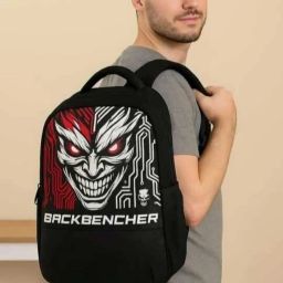 Medium 30 L Laptop Backpack Trendy Printed Backpack for Men |Stylish Joker Face Graphic School & College Bag-image-55