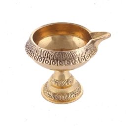 Small 1.5 inch Traditional Handcrafted Brass Kuber Deepak Diya Oil Lamp Brass Table Diya-image-78