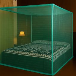 Cotton Adults Washable Wave Embroidery Pattern Premium Quality Bed Decor Foldable Double Bed Cotton Mosquito Net-image-48