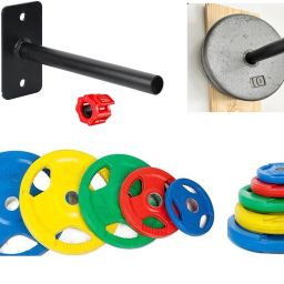 20 kg 5Kgx4Pc 30mm hole Weight Plates, Steel Insert With Plate Holder Home Gym Combo-image-25