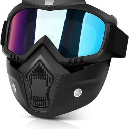 Bike Motorcycle Protective Goggles Bike Face Mask Eyewear & Reusable Decorative Mask-image-51