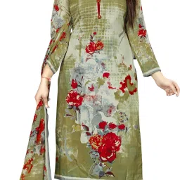 Unstitched Cotton Blend Salwar Suit Material Printed-image-10