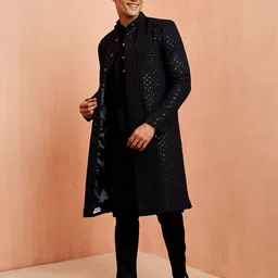 vastramay Men Cotton Rayon Kurta Pyjama Set-picture-3