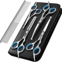Professional Pet Grooming Kit 6 In 1 Dog Grooming Scissor Kit Scissors-image-43
