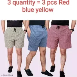 Pack of 3 Checkered Men Multicolor Boxer Shorts-picture-25