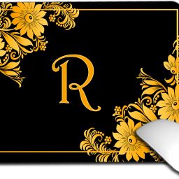 whats your kick R Name Series Alphabet Inspired Anti Slip Rubber Base Printed Mouse Pad- D18 Mousepad-image-14