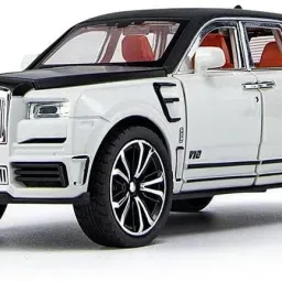 White Rolls Royce Cullinan Masory Diecast Metal Pull Back Car-image-54