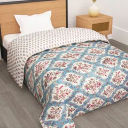 Story@home Floral Printed Ac Room 180 GSM Reversible Single Bed Comforter-image-62