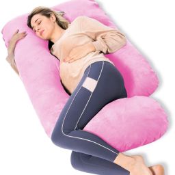 J SHAPE Microfibre Solid Pregnancy Pillow Pack of 1-image-54