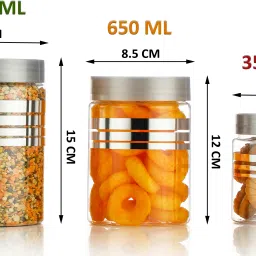 reeq Plastic Grocery Container- 1200 ml, 650 ml, 350 ml image 4
