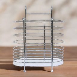 Spoon Holder and Cutlery Stand | Kitchen Organizer with 2 Compartments | Silver Disposable Stainless Steel Cutlery Set-73
