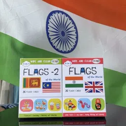 kyds play Flags Combo - Flags + Flags 2, Wipe & Clean Activity Flash Cards image 4