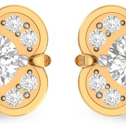 amarta Eternal Gold Diamond Earring Yellow Gold 18kt Drop Earring-image-4