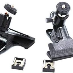 MILLETS Heavy Duty Clip Clamp Flash Reflector Holder Mount 360°Swivel Ball Head 1/4" Flash Shoe Adapter-8