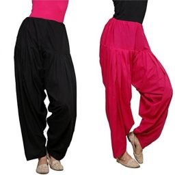Pure Cotton Solid Women ["Pink","Black"] Salwar-image-51