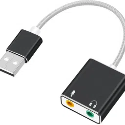 MESHIV 7.1 External USB Sound Card, USB to 3.5mm Jack USB Audio Adapter for PC, Laptop USB Internal Sound Card-43