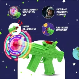 Space Gun for Kids with Light, Sound and Vibration, Space Musical Weapon Gun Toy Guns & Darts-image-4