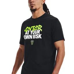 UNDER ARMOUR Enter At Your Own Rise Printed Short Sleeves Relaxed-Fit T-Shirt-image-2
