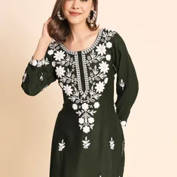 VAIRAGEE Floral Embroidered Kurtis-17