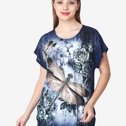 Steele Graphic Printed Extended Sleeve Embellished Regular Top-picture-43