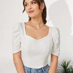 Dream Beauty Fashion Sweetheart Neck Puff Sleeve Regular Top-picture-43