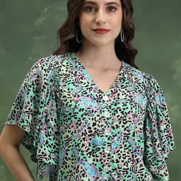 Vishudh Printed Flutter Sleeve Top-picture-15