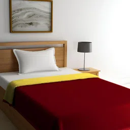 Aura Brown & Yellow AC Room 300 GSM Single Bed Dohar-57